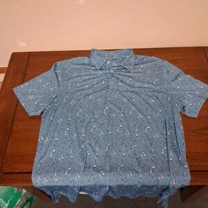 Southern Tide Martini Golf Shirt XL Blue